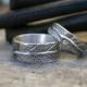 Meet Me in the Forest...Matching Set of Sage Leaf Bands...Wedding Rings, Engagement Rings, Promise Rings