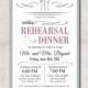 Wedding Rehearsal Dinner invitation custom printable 5x7