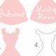 Bridesmaid, Flower Girl, Maid of Honor, Bride Decals - One or Two Colors