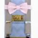 Blush Bow Tie and tan Suspenders, Toddler Suspenders, Baby Suspenders, Ring Bearer, Pale Pink, Soft Pink, Light Pink