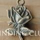 10 pcs Rose Charm Vintage Bronze Rose Charm - Flower Pendant Charm A01