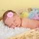 Baby Headband-Pink Shabby Flower Headband-Baby Girl-Preemie-Newborn-Infant-Toddler-Child-Photography Prop-Birthday-Wedding-Baptism-Pretty