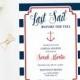 Last Sail Before the Veil Nautical Bridal Shower Invite, Professionally Printed or Printable Invitations, Preppy Bachelorette Party, Knot
