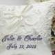 Satin and Lace Ring Bearer Pillow, Lace Wedding Pillow, Satin Ring Pillow, Custom, Personalized, Ring Pillow