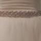 TRIM for Wedding Dress. Crystal Sash Belt. Rhinestones, Beaded. Bridesmaids, Prom, Party Dress  Bling. SMALL - "Erin"