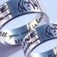 Wedding ring, couples ring, John Lennon, BEATLES, Imagine, always and forever, personalized jewelry, personalized ring, musician ring