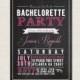 Bachelorette Invitation - Chalkboard Themed Bachelorette Party Invitation Template - Printable