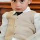 Linen Hat, Pants and vest ring bearer baptism baby boy suit birthday boy suit christening