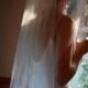 Cascading waltz Wedding Bridal Veil 49 inches white, ivory or diamond