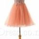Peach-strapless-sweetheart-beaded-beach-long-prom-dress