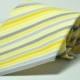 Yellow and Gray Striped Boy's Necktie