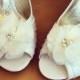 Ivory Chiffon Shoe Clips - Set of 2 - Best seller