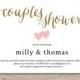 Couples Shower invitation / Couples wedding shower Invite / DIY Printable digital file