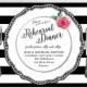 Rehearsal Dinner Invitation / Custom Stripe Color / Vintage Place Setting / Wedding Rehearsal / Printable file 4285