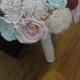 Handmade Sola Bouquet, Sola Pale Pink mint and cream Bouquet, Vintage Bouquet, Alternative Bouquet, Sola flowers, Wood Boquet
