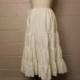 Vintage 1950's White Cotton Petticoat Half Slip Large