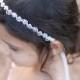 Flower Girl Headband Pearls and Lace Wedding Bridal, Christening, Child Headband Baby Girl