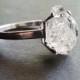 Raw Diamond Ring Natural Rough Uncut Gemstone Engagement Ring Promise Ring