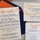 Wedding Invitations Navy Orange