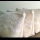 White Lace Wedding Clutches, Clutch Sets, Linen and Lace Bridesmaid Clutch, Clutches Bridesmaids Gift Set of 3