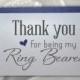 Ring bearer wedding card gift for ring bearers thank you for being my ring bearer for weddings note card greeting cards with color envelopes