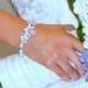Bridal Bracelet, Crystal Wedding Bracelet, Pearl Bridal jewelry, Crystal Bracelet, Swarovski, Claire Bridal Bracelet