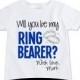 Custom tshirt funny Ring Bearer gift, asking the ring bearer t shirt, faux glitter rings personalize with any text colors (EX 376)