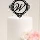 Monogram Wedding Cake Topper Ornate Design Personalized with YOUR Initial - 5 Inch - 0125