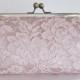 Blush Satin And Lace Clutch,Bridal Accessories,Bridesmaid Clutch,Wedding Clutch,Bridal Clutch,Bags And Purses,