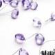 6 Purple Acrylic Jewel Picks on Silver Wire for Millinery and Wedding Flower Bouquets