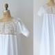 1910s White Cotton Nightgown / Cotton Crochet Dress