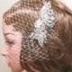 Birdcage Veil, Bridal Hair Comb, Wedding Hair Comb, Flower Hair Comb, Flower Hair Comb, Rhinestone Flower Hair Comb, Hair Accessory