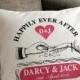Custom cushion cover, happily ever after wedding gift, engagement or anniversary cushion