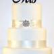 Mr & Mrs Wedding Cake Topper Monogram