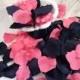 200 Rose Petals Bulk, Artifical, Navy Blue and Fuchsia Hot Pink Wedding Decoration, Romantic, Flower Girl Basket Petals, Embellishment, Love