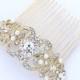 Gold Hair Comb Crystal Pearl Bridal Hair Piece Wedding Jewelry Rhinestone Gold Hair Combs Gatsby Old Hollywood Bridal Headpiece