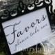 Wedding Favors Table Card Sign - Wedding Reception Seating Signage - Matching Numbers, Black, Navy Chalkboard Options Available SS03