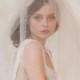 Bridal blusher wedding veil - Double layer teardrop veil in champagne, ivory or white - Style 111 - Ready to Ship