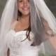 Shimmer Tulle Bridal Veil Plain Cut Edge 1 Tier Veil 30 Long Veil White Veil Ivory Veils Wedding Veils Veil 108 Sparkle Tulle Veil