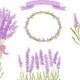 ON SALE Flowers clip art, Lavender clip art,frame clip art,lavender bouquet,label flowers clip art, INSTANT Download