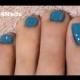 Fast & Easy Blue Toe Nail Art