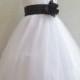 Flower Girl Dresses - WHITE with Black Rose Petal Dress (FD0PT) - Wedding Easter Bridesmaid - For Baby Children Toddler Teen Girls