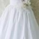 Jasmine// White Communion Dress //Couture Communion// Traditional flower girl dress // by Elena