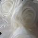 SECONDS Silk Millinery Rose Corsage in Ivory Silk  for Bridal, Derby, Ascot, Bouquets, Sashes, Costumes, Fascinators MF123