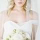 HOLLY Fingertip Wedding Veil, Ivory Bridal Veil