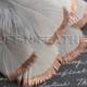 COPPER DIPPED Silver Gray feathers – metallic copper hand painted individual turkey feathers / 3-5in (7.5-12.5cm) long, 6 pcs/ F112-3C