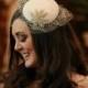 Bridal Hat - Ivory Blusher Veil - Crystal Veil - Silver Wedding Hat - White Birdcage Veil - Bridal Accessory - Mother of the Bride Hat
