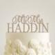 Rustic Wedding Cake Topper - Mr and Mrs Topper, Custom Cake Topper, Custom Wedding Cake Topper