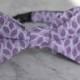 Men's Bow Tie in Purple Leaves - Self tying - freestyle - Groomsmen gift