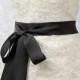 Pure Black Bridal Sash - Romantic Luxe Grosgrain Ribbon Sash - Wedding Sashes -  Bridal Belt